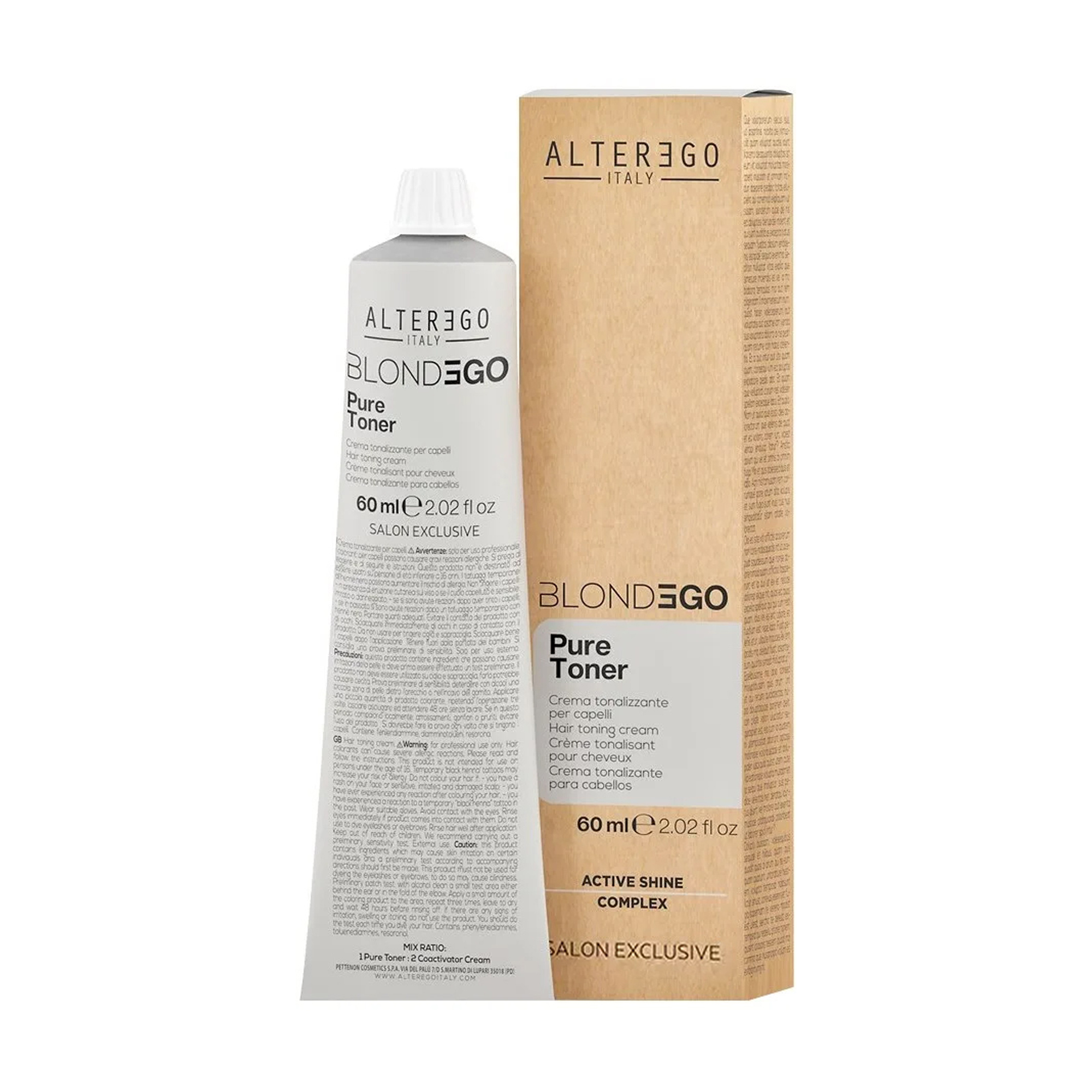 Безаміачний тонер для волосся Alter Ego Blondego Pure Toner, Caramel, 60 мл